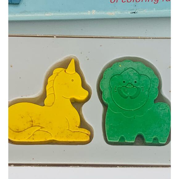 Crayon Critters Shaped Colors Dog Elephant Unicorn Lion Bear Set of 5 Non Toxic - Picture 6 of 8